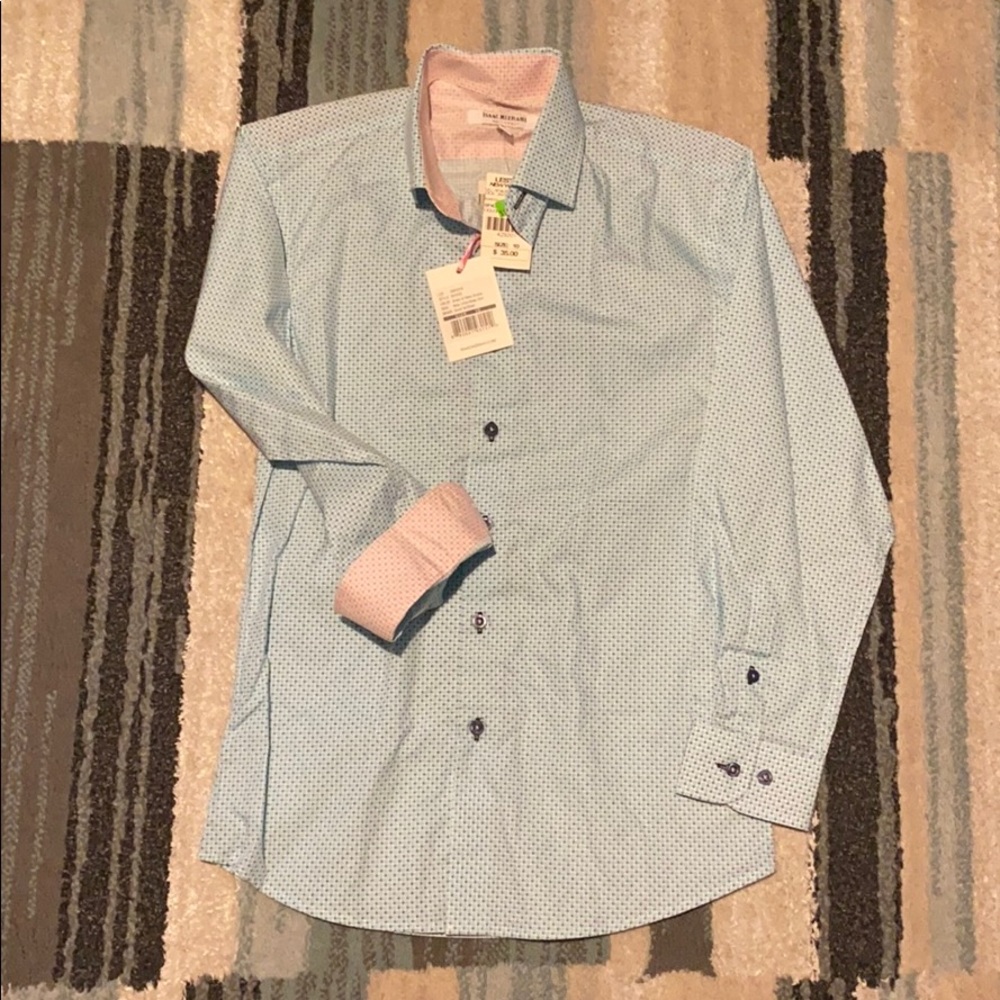 Isaac Mizrahi button down shirt  boys size 10 NWT